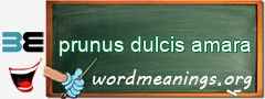 WordMeaning blackboard for prunus dulcis amara